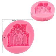 Mr.S Shop Mini Castle-shaped Silicone Mold Fondant Chocolate Cake Decoration Baking Mold DIY Tools N4