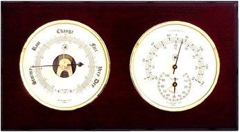 Bey-Berk Barometer, Thermometer and Hygrometer Color: Mahogany
