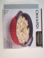 Crock Pot Non-Electric Cookware Non-Stick Stoneware Casserole Round