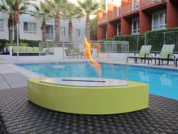 Chic Fireplaces- Luxury Concord Black Table Top Ventless Bio Ethanol Fireplace Indoor / Outdoor