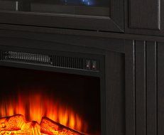 Black Whalen Sumner Corner Electric Fireplace Media Console For TV's Up To 45" And 100 LBS N3