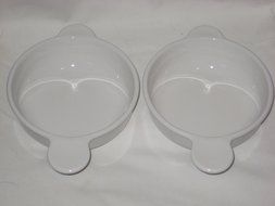Set Of 2 - Corning White Grab-It - 24 Ounce Casserole Baking Dish