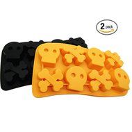 Skull &amp; Crossbones (2-Pack) Silicone Baking Mold (Perfect for Candy,Chocolate,Ice,Gummies,and More) N3