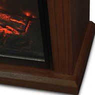 XtremepowerUS Infrared Quartz Electric Fireplace Heater Finish with Remote Controller (Walnut) N3