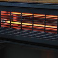 XtremepowerUS Infrared Quartz Electric Fireplace Heater Finish with Remote Controller (Walnut) N4