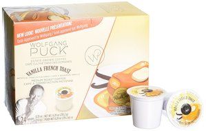 Wolfgang Puck Coffee Single Serve Cups, Vanilla French Toast, 0.35 Oz each, Net Wt. 8.29 Oz, 24 Count N2