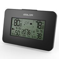 BALDR Weather Station Clock Indoor Outdoor Temperature Humidity Display Weather Forecast Alarm Snooze Calendar...