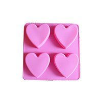 &quot;4 Holes Heart Silicone Cake Mold Handmade Soap Mold Thermostability&quot; shopping