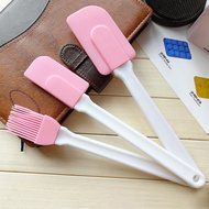 BleuMoo 3PCS Silicone Cream Spatula Cream Brush Baking Oil Brush Mixing Shovel Butter Scraper Flour Scrapers N6