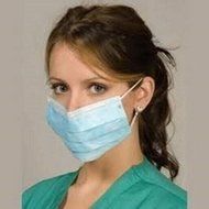 Drhob 50pcs Sky blue 3-layer section thin section Disposable Earloop Face Mask, Filters Bacteria N3