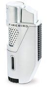 Firebird Rocket Lighter Single Jet Torch Flame - Silver