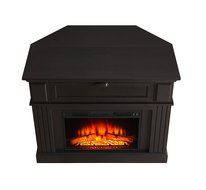 Black Whalen Sumner Corner Electric Fireplace Media Console For TV's Up To 45" And 100 LBS N6