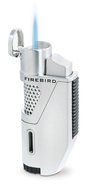 Firebird Rocket Lighter Single Jet Torch Flame - Silver N2