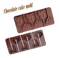 1pcs Food Grade Silicone Material, Love Gift Shape for Chocolate Lollipop Mold, Cake Tools, Cookie , Jelly, Ice... N2