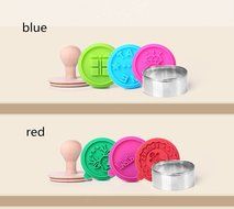 Cartoon Cookies Mold Silicone Seals Stainless steel Cookie Cutters DIY Cake Mold Set (Blue)