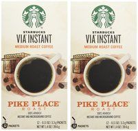 Starbucks VIA Ready Brew Pike Place Roast Coffee 12 Count - Pack of 2 N2