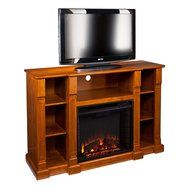Kendall Electric Media Fireplace - Glazed Pine N5