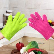 Beauty Clubs 1PC Microwave Baking Tool Heat Resistant Silicone Glove (Rose Red) N6
