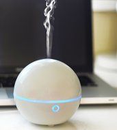 Travel USB Humidifier | Mini Size Essential Oil Aroma Diffuser and Personal Cool Mist Ultrasonic Humidifier by...