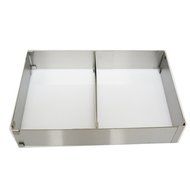 Stainless Steel Rectangle Mousse Ring Retractable Cake Ovenware N3