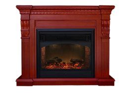 Red Mahogany Cherry Marggie Electric Fireplace Heater with Remote Control.
