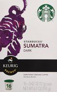 Starbucks Sumatra Dark Roast Coffee Keurig K-Cups, 96 Count