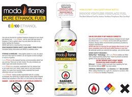 Moda Flame 1 Liter Bio-ethanol Fireplace Fuel (12 Bottles) N3