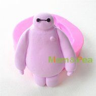 Mom&amp;pea 0650 Baymax Shaped Silicone Mould for Fondant Cake Sugar Paste Cake Decoration 3d Cake Toppers Mold 6.7... N2