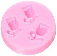 SHINA 2.2cm Tulip Flower Fondant Mold Silicone Sugar Craft Cake Decorating