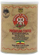 Reggie's Roast Ethiopia Sidamo Whole Bean Coffee, 12-Ounce Cans (Pack of 4) N5
