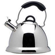 3.1-Quart Stainless Steel, Easy Handling Whistling Kettle, Black/Silver