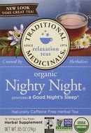 Traditional Medicinals Organic Fair Trade Certified Nighty Night Herbal Wrapped Tea Bags - 16 ct