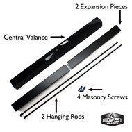 Midwest Hearth Adjustable Rod and Valance Kit for Fireplace Spark Screens