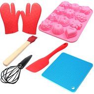 Silicone Bakeware Set - Silicone Molds For Fondant, Silicone Kitchen Spatula, Silicone Pot Holder Honeycomb, Silicone...