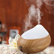 TurnRaise Portable Ultrasonic Aroma Humidifier Aromatherapy Essential Oil Diffuser with 7 color LED Lights(Wood... N13