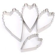 ASDOMO Heart Peony Biscuit Cake Cookie Cutters Baking Mould Peony Shape Cutter Decor Fondant Cake Cutters 12 PCS N3