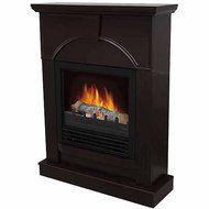 Home Electric Fireplace, w/ 26" Mantle, Dark Chocolate, Realistic flame effect