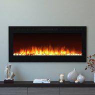 Moda Flame 50" Cynergy Pebbles Stone Built-in Wall Mounted Electric Fireplace
