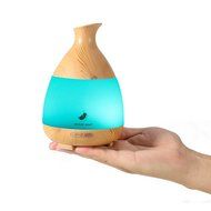 Essential Oil Diffuser,MINO ANT 120ML Mini Wood Grain Cool Mist Ultrasonic Air Aroma Humidifier With LED 7 Color...