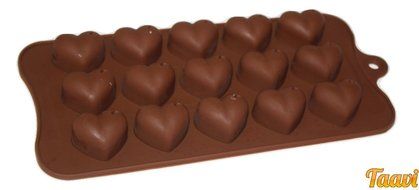 Taavi Heart Shape Silicone Mold (Candy, Chocolates, Ice Cubes, Finger Jello, Wax) (T821)