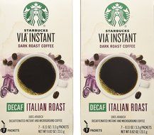 (2 Pack) Starbucks Via Ready Brew, Decaf Italian Dark Roast Instant Coffee, 7-Count each