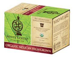 White Coffee Organic Single Serve Coffee, Mexican High Grown, 10 Count N4