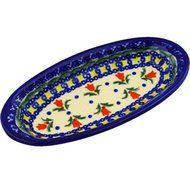 Ceramika Bona H9287F Polish Pottery Ceramic Condiment Dish Hand Painted, 6-Inch