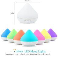 300ml Aroma Essential Oil Diffuser,Ultrasonic Cool Mist Whisper-Quiet Humidifier with 4 Timer Settings and Auto... N2