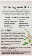 Organic India Tulsi Tea, Pomegranate Green, 18 Count N5