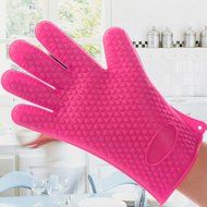 Beauty Clubs 1PC Microwave Baking Tool Heat Resistant Silicone Glove (Rose Red) N10