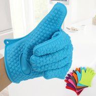 Beauty Clubs 1PC Microwave Baking Tool Heat Resistant Silicone Glove (Rose Red) N11