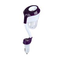 Car Air Humidifier and Aromatherapy Essential Oil Diffuser with Dual USB Purple
