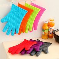 Beauty Clubs 1PC Microwave Baking Tool Heat Resistant Silicone Glove (Rose Red) N15