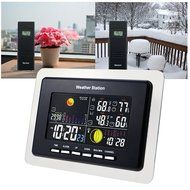 Wireless Weather Station WWVB RCC + 3 Remote Sensor LED Backlight Moonphase Outdoor Indoor Temperature Humidity... N2